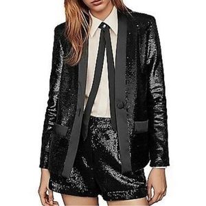 Beautiful Maje sequin blazer with matching cute short.